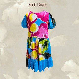 Rayon Hand Painted Kids Dress